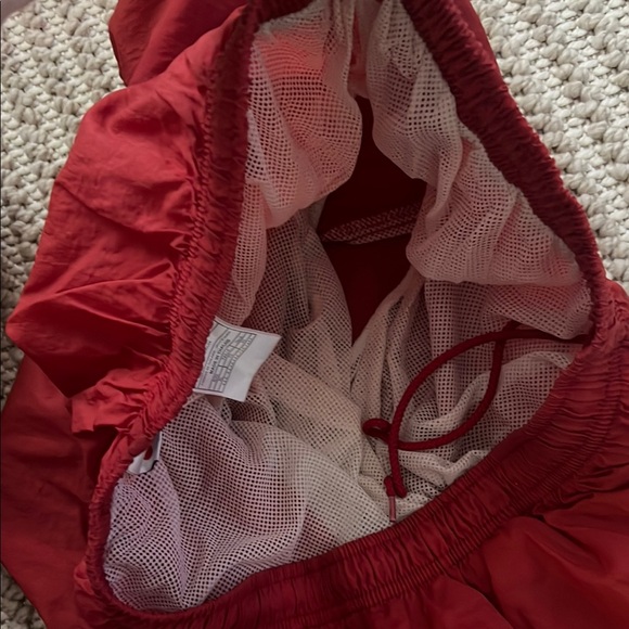 Nike Red Athletic Swim shorts Lightweight Elastic Waist - Picture 5 of 5